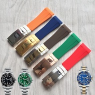 Suitable for ROLEX Watch Strap Arc Original ROLEX Rubber Silicone Black Green Blue Water Ghost Brace