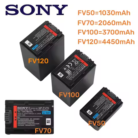 Original NP FV100A NP-FV100 FV100 Batteries for Sony NP-FV30 NP-FV50 NP-FV70 SX83E SX63E FDR-AX100