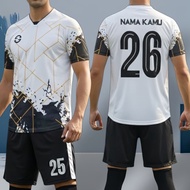 JERSEY SCREEN PRINTING NAME NUMBER ADULT FOOTBALL FUTSAL VOLLEYBALL SHIRT SET ONE SET OF PANTS AND S