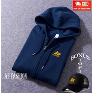Fee Hat... Latest Macbeth Logo Zipper Jacket Text Gold / Distro Jacket / Distro Sweater / Distro Hoo