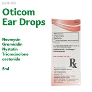 ❁❈♙Ear Drops Oticom Otic Drops  Antibacterial, Antifungal for Ear Infection.