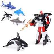 TT Toys Dolphin/Shark Shape Educational Plastic Robot Whale Model Toy for Kids