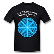 The IT Service Desk Wheel Of Answers Casual T Shirt Men Clothes linux Computer operating system Geek Tee Shirt XS-4XL-5XL-6XL