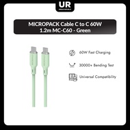 MICROPACK Cable C to C 60W 1.2M MC-C60 - Green