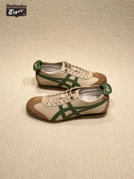 Onitsuka Tiger Osamuka Tiger Mexico66 Classic Brown Green Retro Men and Women Casual Shoes DL408-1785