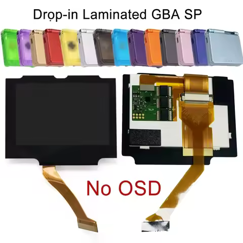 IPS GBA SP Backlight Backlit LCD Replacement Mod Kits New For Game Boy Advance SP NO NEED CUT Shell 