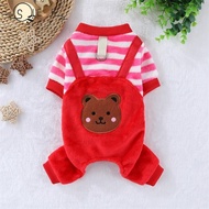SUEREN Pet Dog Clothes, Jumpsuit Design Soft Fleece Fleece Dog Jumpsuit, Warm Warm Plush With Leash 
