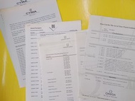 1997年 The Art and Time Watch Exhibition, Hong Kong 部分名錶售價表展覽當日如下：Omega Official Price List - Hong Ko
