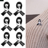 MXMIO Black Ribbon Pin, Awareness Skin Cancer Funeral Ribbon Badge Brooch, Sweet Vintage Melanoma Ca