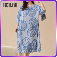 HEILOU Baju Tidur Dewasa Perempuan Plus Size Home Wear Pajamas for Women Nightgown Robe Nightdress New Model