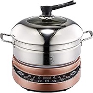 MMLLZEL 304 Stainless Steel Instant Cooker Food Steamer Pot Food Warmer Electric Steamer (Color : Gold)