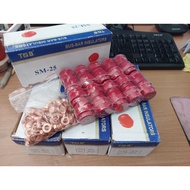 "T&B" Red Insulated Cup (BUS BAR INSULATOR) Size : SM-25 WITH Rainbow Plated Hexagonal Head Screw **