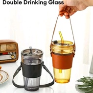 6 PCS Tall Gorgous Cups with Box Tall Straw Cups Aesthetic Glass/s