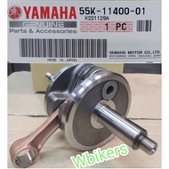 CRANKSHAFT ASSY YAMAHA RXZ~RXZ135~RXZ-5PV CATALYZER 100% ORIGNAL YAMAHA (55K-11400-01) MADE IN JAPAN