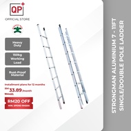 STRONGMAN ALUMINUM SINGLE/DOUBLE POLE LADDER HOME CONSTRUCTION USE LADDER 7FT -11FT l TANGGA l 梯子