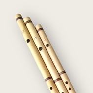ker suling bambu tradisional nada A C G motif suling dangdut set
