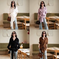 เสื้อเชิ้ตแต่งดีเทลผูกหน้า VSHOP