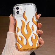 Case HP for iPhone 7 Plus 7 8 8 Plus SE 2020 2022 iPhone7 iPhone8 ip 7p 8p 7+ 8+ SE2 SE3 7Plus 8Plus ip7 ip8+Casing Softcase Funny Casing Phone Cesing Soft Cassing for Orange Fire Pattern Sofcase Cashing Chasing
