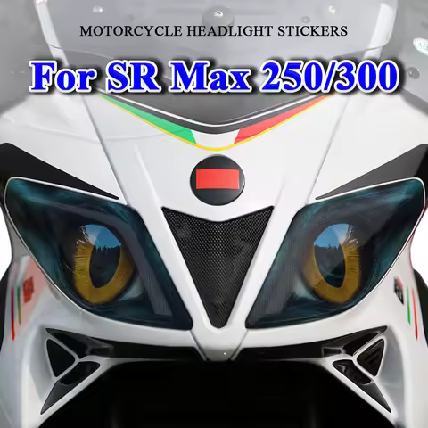 Motorcycle Headlight Protective Stickers Motorbike Headlamp Decal Accessories For Aprilia SRMax 300