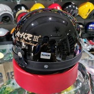 100% ORIGINAL MHR III STENG KURA KURA HALF CUT HELMET BOGO VISOR TINTED BLACK HELMET TOPI KELEDAR JP