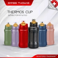 Swiss Thomas Stainless Steel 316 Double Layer Thermos Sport Water Bottle High Insulated Keep Hot & C