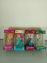 Qposket Disney mini Princess capsule toy 迪士尼迷你公主扭蛋擺設