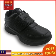 All America 4916 kasut lekat sekolah hitam / school shoes black strape style brands all america