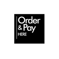 20*20cm Order And Pay Here Sign Akrilik Board Papan Tanda Order Pay Here UV Print Acrylic