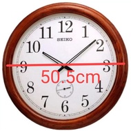 SEIKO Wooden Quartz Analogue Large Big Wall Clock ( jam dinding kayu)