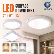 [SIRIM] IWACHI LED SURFACE Downlight 7'' 18W / 9'' 24W / 12'' 36W Ceiling Light Lampu Siling Downlig