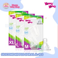 Young Young Spiral Nipples, 2 pcs, Size SML XL