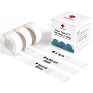 Phomemo D30 Adhesive White Label Paper Black on White, 3 Roll