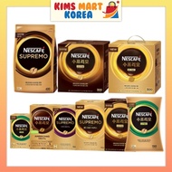 Nescafe Supremo Korean Instant Coffee Mix Original, Americano, Decaf, Gold Mild Stick Coffee, Pouch Coffee