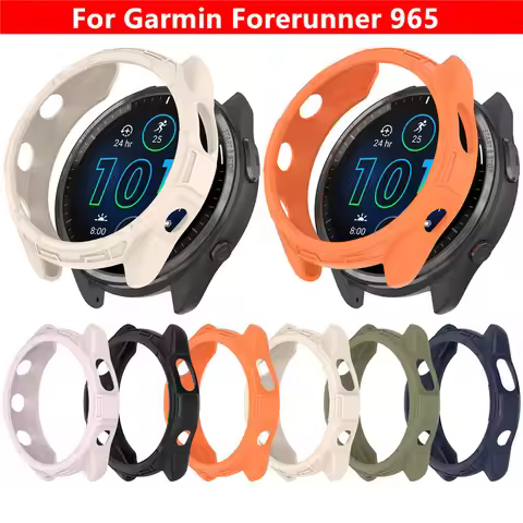 50pcs Case Cover for Garmin Forerunner 965 Ultra Thin Protective Watch Shell Protector Frame for For