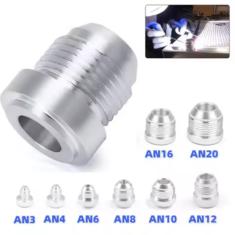 1PCS Top Quality Aluminum Hose Fitting AN3 AN4 AN6 AN8 AN10 AN12 AN16 AN20 Male Weld On Fitting Adap