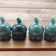 親翠 天然瓜地馬拉翡翠 冰藍綠超可愛胖趴趴貓