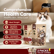 Makanan Kucing 2-Pack Cat Food 1KG Fish & Chicken. Good for Fur and Body & Build Muscle