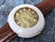 นาฬิกา vintage citizen automatic ฉลามขาว สภาพเก่าเก็บ หน้าน้ำตาล