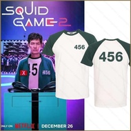 PG Squid Game Season 2 sports wear number 456 001 kids adults T-shirt cosplay cloth short sleeve top