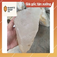 Original rough white quartz stone for home decoration, high energy purification 17cm, weight 1/3kg (