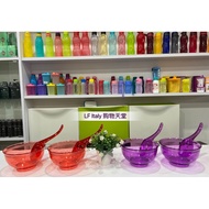 Tupperware Crystaline Bowl and Spoon (2)