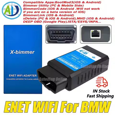 ENET WIFI for BMW ICOM F/G Series OBD2 Ethernet Coding Connector for BimmerCode/Bootmod3/xDelete/MHD