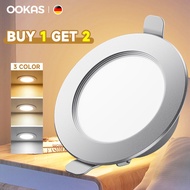 OOKAS Pin Lights led for ceiling 3 color Downlight Tone Pin Light Recessed Panel Ceiling Light Tri color Panel Light