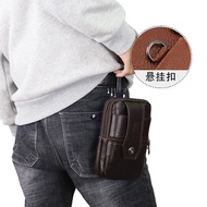 LP-8 Get coupons🪁Mobile Phone Bag Waist Bag Man's Belt Mobile Phone Case Men's Belt Bag Elderly Bag Belt Loop Cowhide Wo