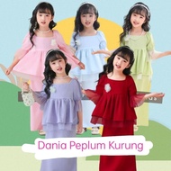 Happykids Baju Raya Baju Kurung Budak Perempuan Peplum Baju Kanak-kanak Perempuan Baju Raya Baju Kur
