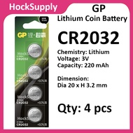 [4pcs][Authenic] GP CR2032 Lithium 3V Button Battery 2032 [FAST SHIP OUT]