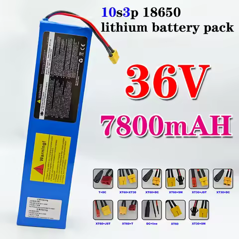 10S3P 36V 7800mAh 18650 rechargeable lithium-ion battery 750W built-in BMS， for KUGOO S1, S2, S3 Ele