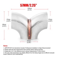Stainless Steel Exhaust Pipe Muffler Welding Y Type 3 Way Tee Connection Tube 51/57/63/76 mm Auto Pr