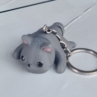 GANTUNGAN Cute cat key chain, articulated cat character key chain as a souvenir