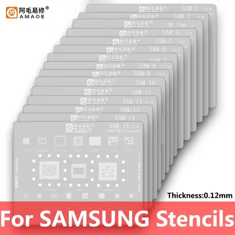 Amaoe SAM1-21 BGA Reballing Stencil For Samsung All series A / C S25 S24 ULTRA Exynos CPU POWER Char